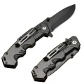 Black Pocket Knife with Belt Clip 1