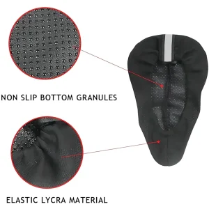 bike saddle cover with non slip mounting surface