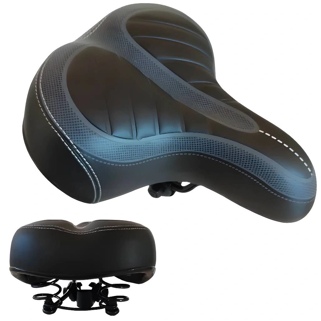 Extra Wide Bike Seat Saddle - Padded With Suspension Springs