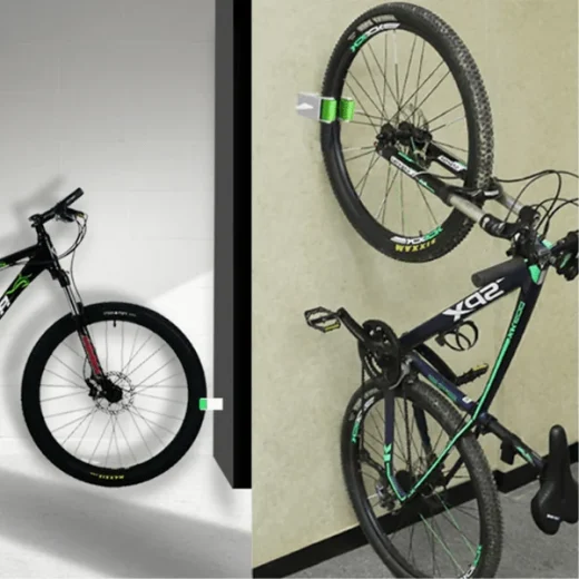 Mountain Bike Mounted to Garage Wall 1