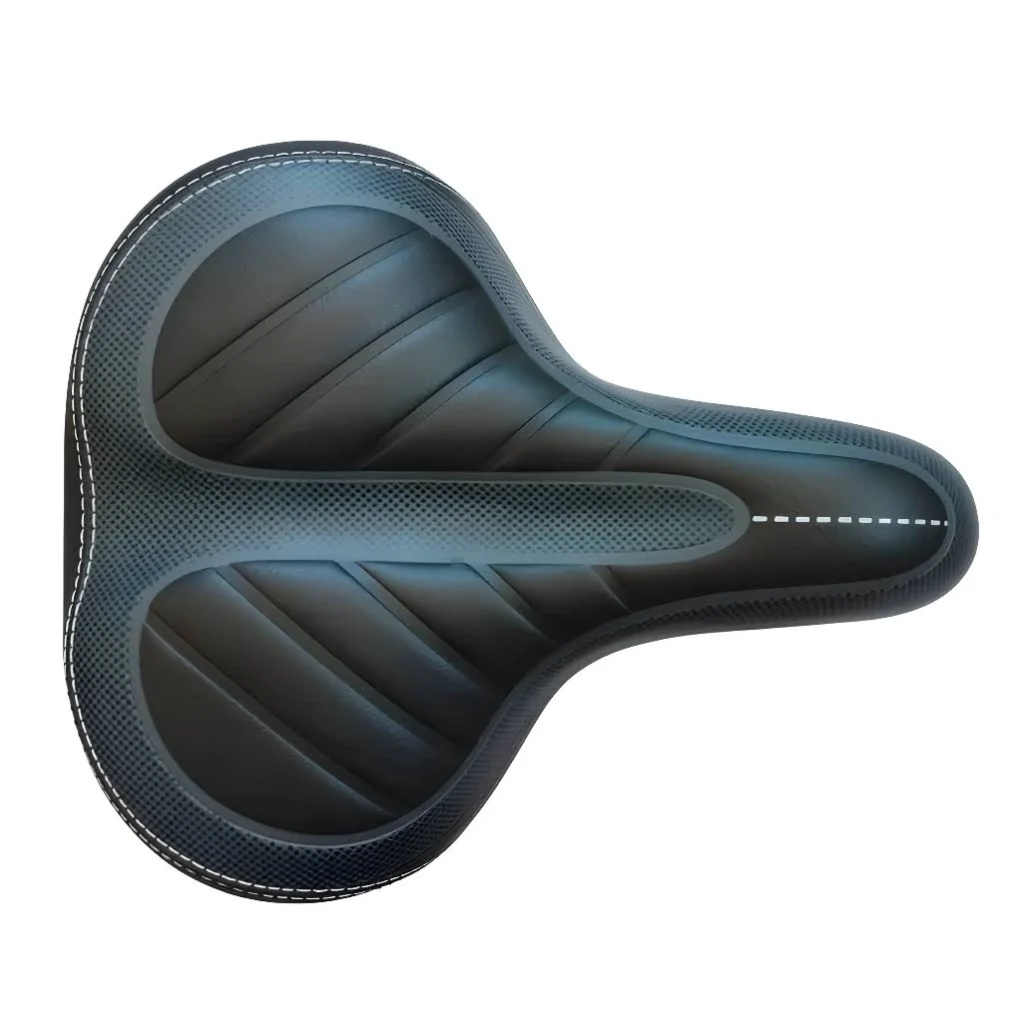 bicycle seat with centre grove for ventilation