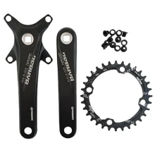 Bike Crank Set 36T 104BCD 175mm Taper Square Hole Bicycle Crank