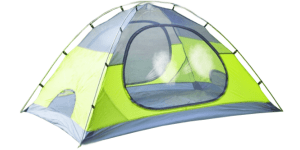Green inner tent used on its own
