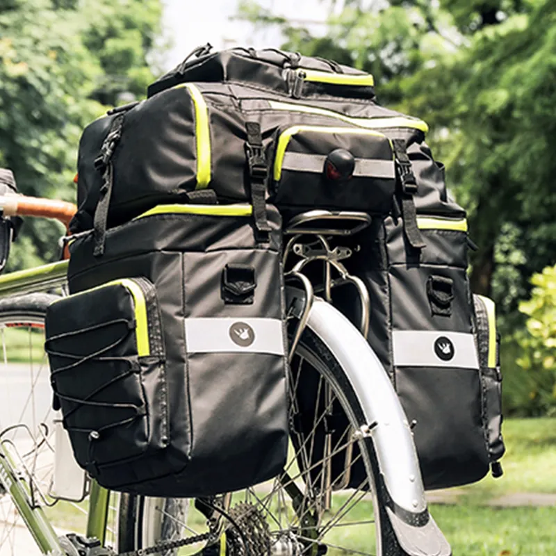 RK19665 Adsportss Pannier Bag Set on Back Of a Bicycle