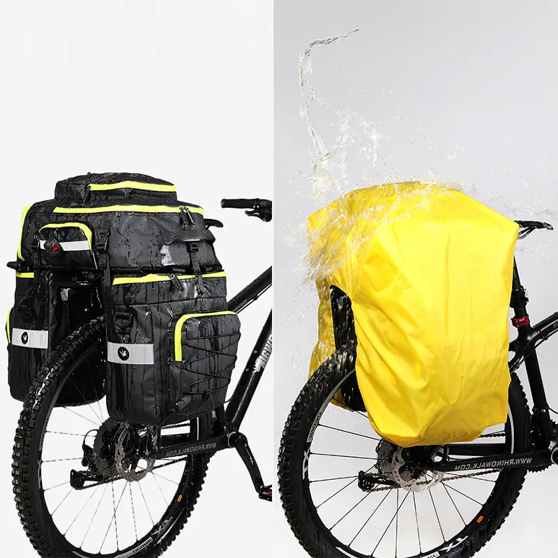 rain cover on and off pannier bag set