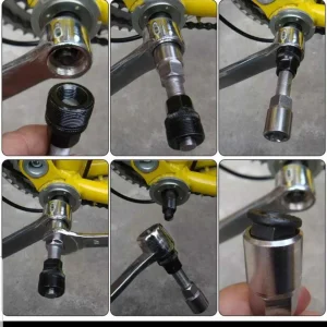 bottom bracket cover wrench in use