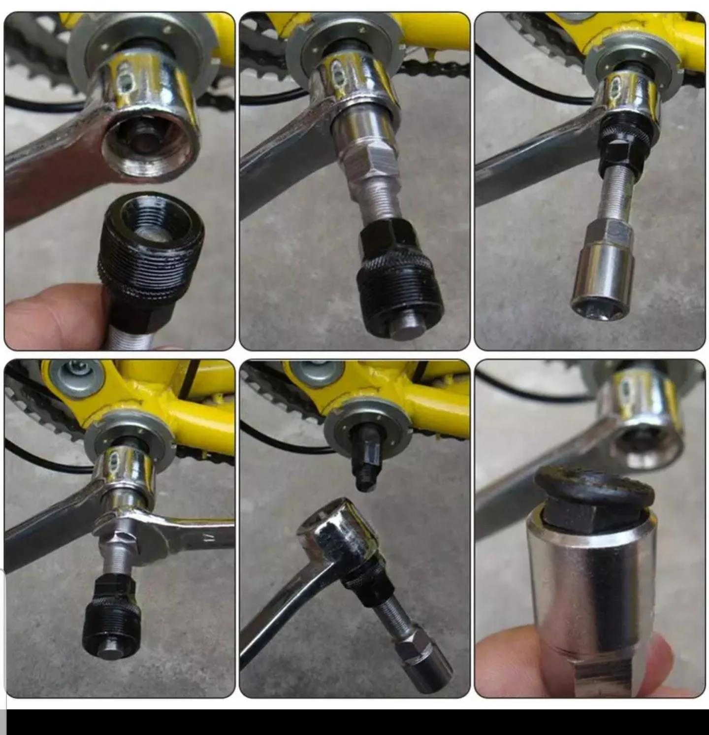 bottom bracket cover wrench in use