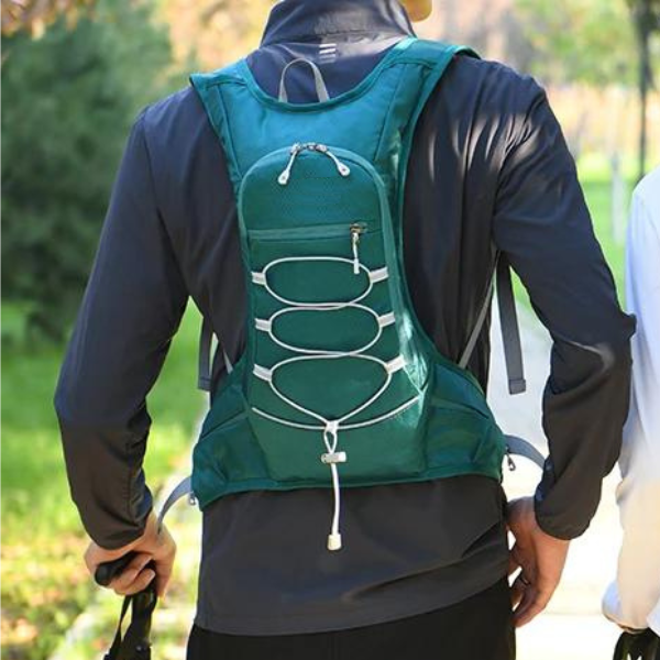 green hydration pack used for running