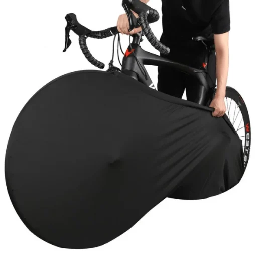 putting cover on bicycle