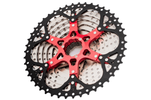 10 speed cassette with anodized aluminum spiders
