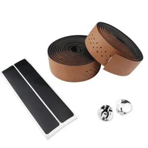 Brown Bicycle Handlebar Tape With Bar Ends 16cm
