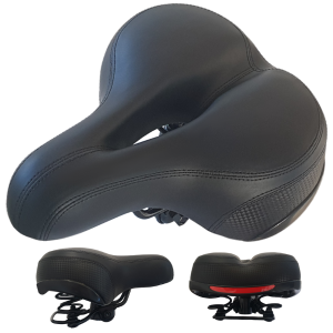 Wide Bike Seat Vented with Reflector Super Comfy Adsports BS4072