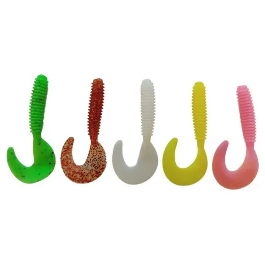 Soft Plastic Curly Tail Grubs assorted colours 1