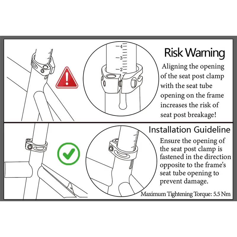 carbon seat post installation warning