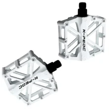 White Flat Bike Pedals Alloy Platform for Road, MTB and Commuting BBPB-W