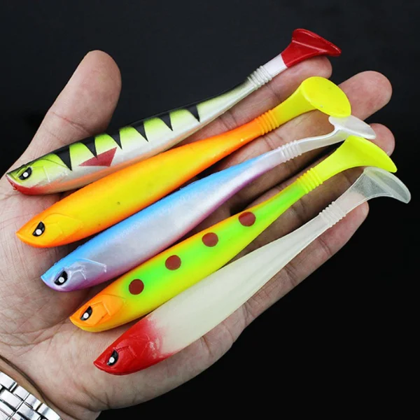 Dragon HITMAN Soft Lure Variety Pack – 5 Pcs – Mixed Colors & Sizes – Predator Fishing – Made In Poland