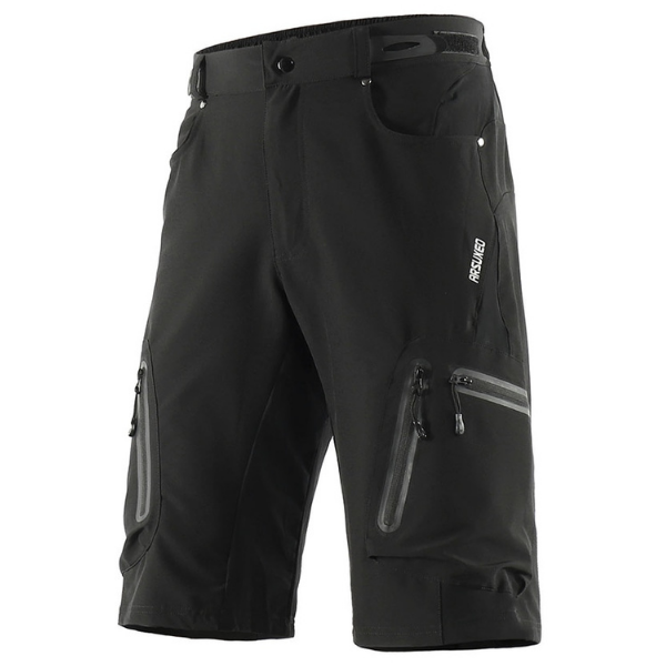 MTB Shorts Mens Black XL L M Medium Extra Large Size with waterproof zippers