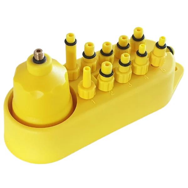 holder with funnel anf brake bleed connectors for shimani  tektro and magura