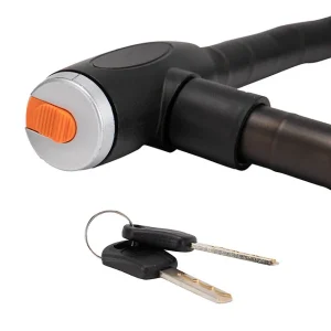 black heavy duty steel bike lock