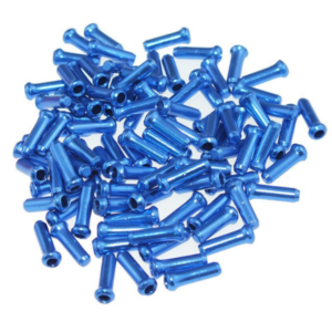 Blue Bike Cable End Caps for Brake Wire and Gear Wire 50 Pack