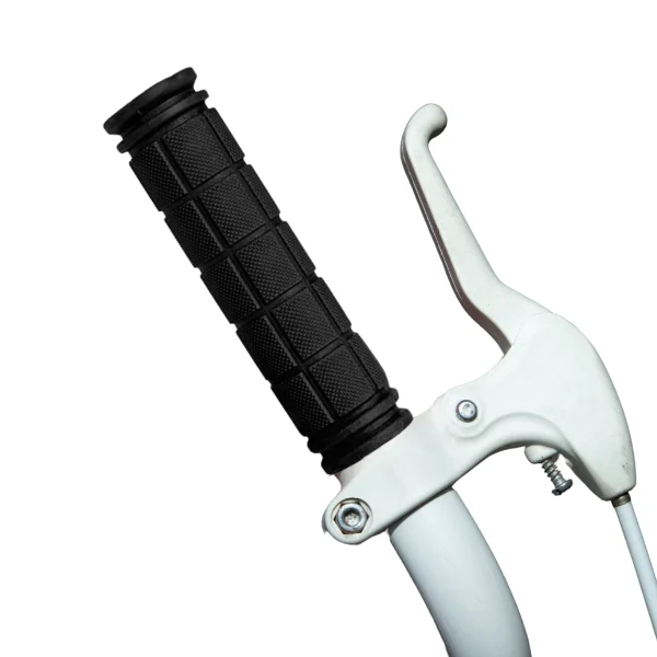Black grips on bike handlebars