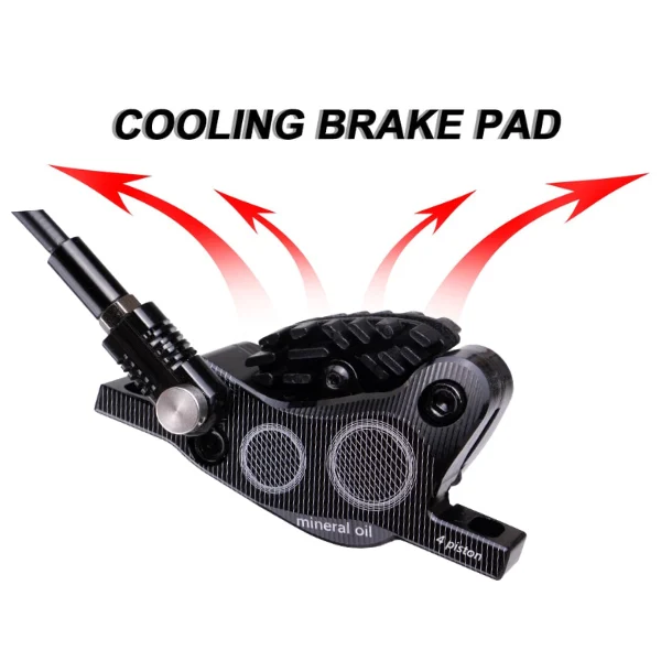 Black hydraulic cooling brake pads