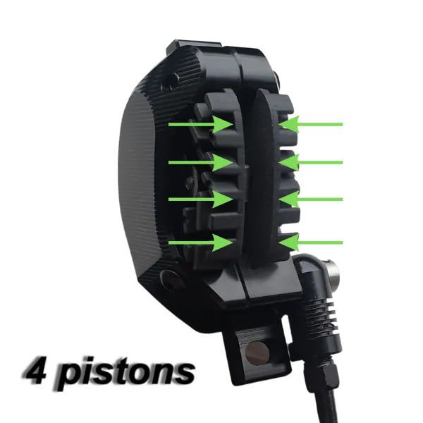 black 4 piston brake caliper 2