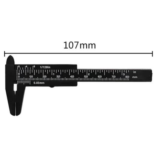 black mini Plastic Vernier Calipers 1