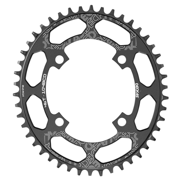 Black Oval Chainring 104BCT 46 Teeth Chain Ring for MTB Main Image Deckas OCR-104-46