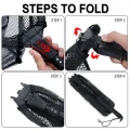 how to fold the foldable rubber coated landing net