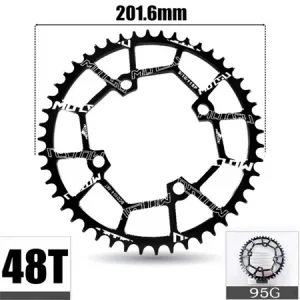 48t narrow wide chainring 104bcd bicycle chain ring MOTSUVCR48T B Black