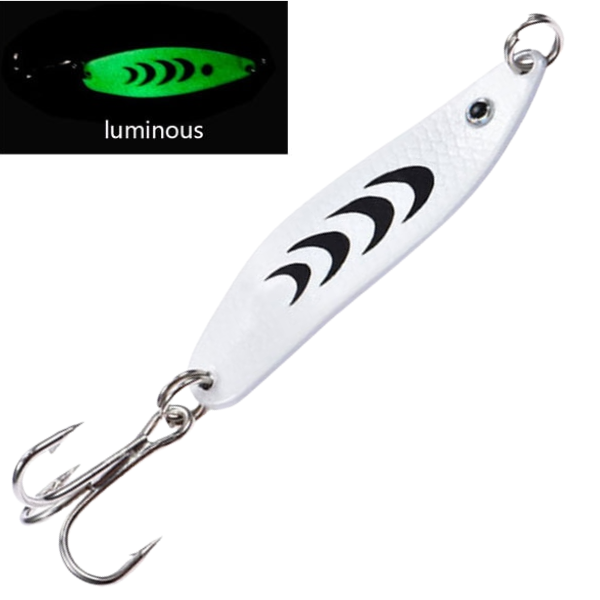 7 gram trout spoon lure luminous white colour