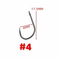 Size #4 barbless hook with 17.5 mm height and 8 mm gap measurements