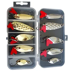Silver and Gold  Trout Lures Set 10 Pack TLS10PC-1