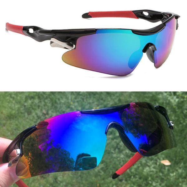 MTB Glasses with Black Mirror Lens Cycling Sunglasses for Bike