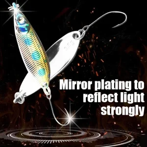 mirror plating to reflect light used on trout lures