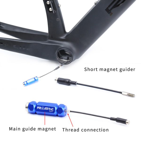short magnet for installing internal bike cable