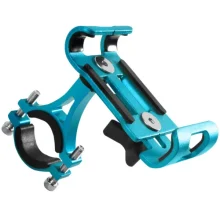 Blue Aluminum Phone Mount Holder for Bikes and Bicycles