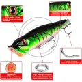 Fishing Popper Lures Exploded FEatures View