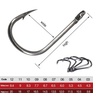 size reference of suckerme fish hooks