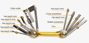11 in 1 multi tool for bike repair and maintenance