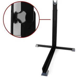 height adjustment knob on bicycle storage stand for garage