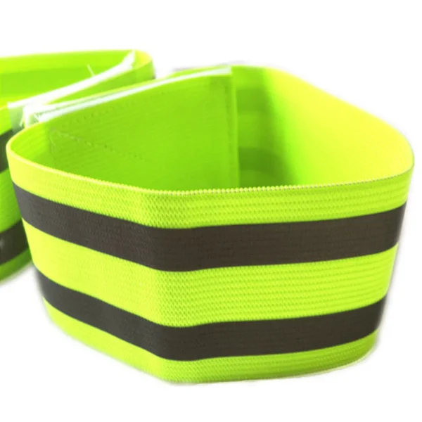 Yellow Reflective Arm Band Close up