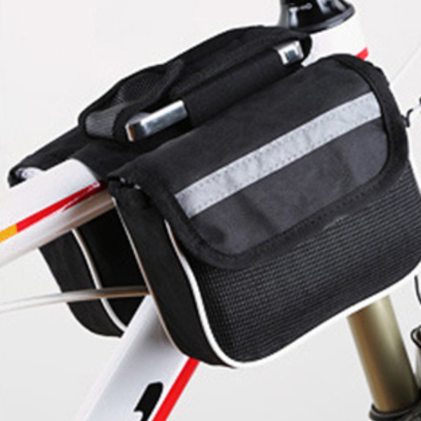 bicycle frame bag on a bike frame