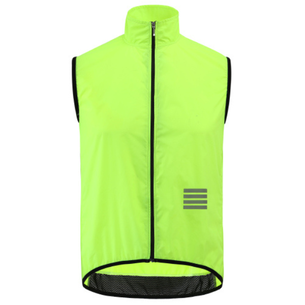 front view of yellow vest for bikes
