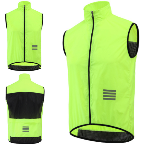 yellow hi vis cycling vest high visibility for cycling at night adsports