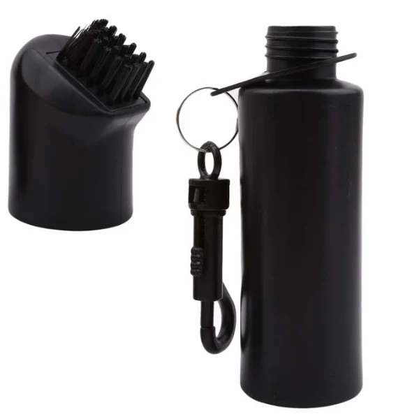 bottle and brush head of golf club cleaning kit