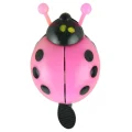 Pink ladybug bike bell closed
