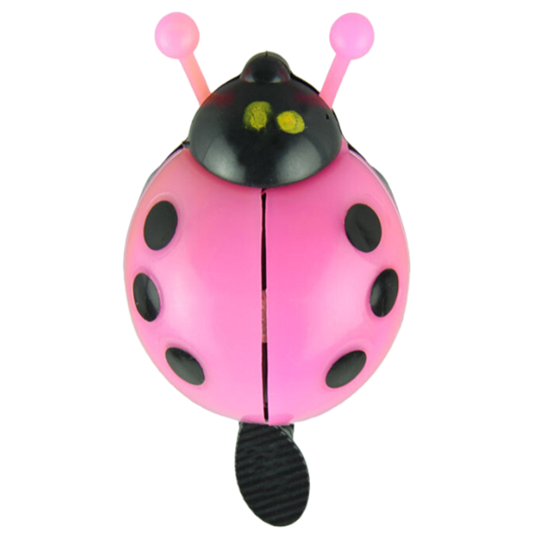 Pink ladybug bike bell closed