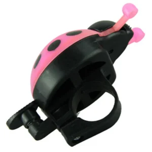 angled shot of pink ladybug childrens bike bell